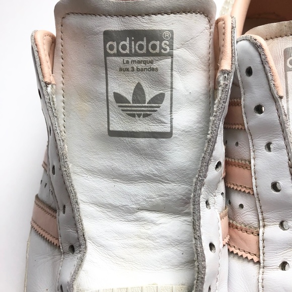 ADIDAS Superstar Leather Snakeskin Print Shell Toe Sneakers White Pink Size 7.5 - Picture 7 of 8